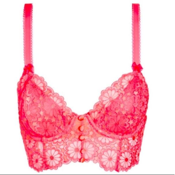For Love And Lemons Victoria Secret Colab Daisy Longline Bra NWT L - Picture 1 of 8